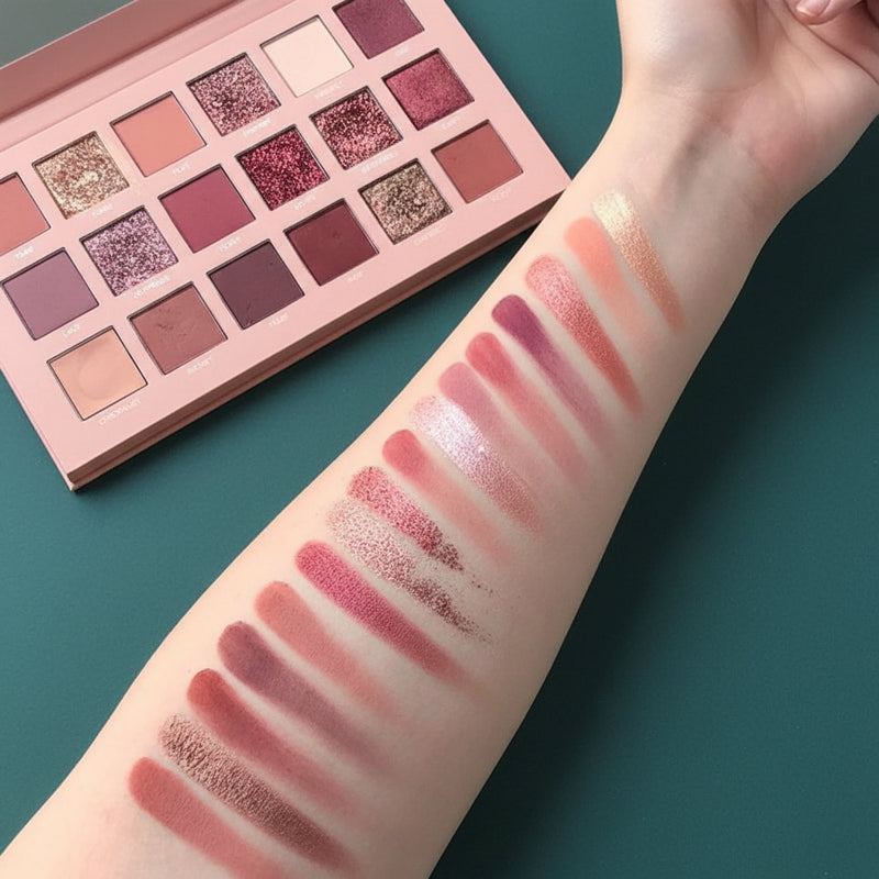 18 Shades Glittery & Matte Nude Eyeshadow Palette