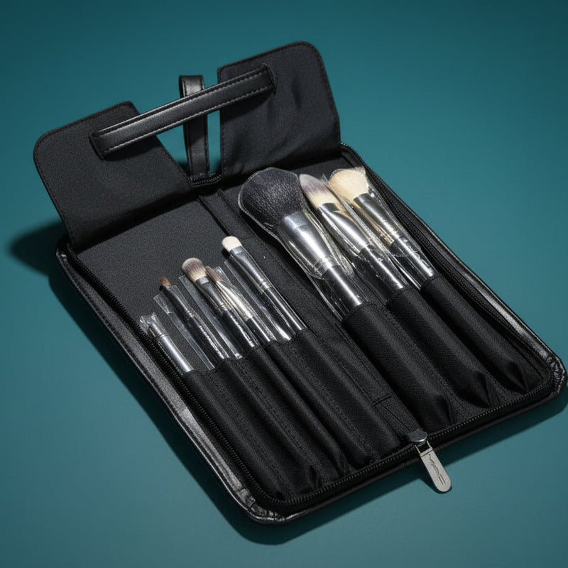 MAC Makeup Brush Set with Black Travel Case